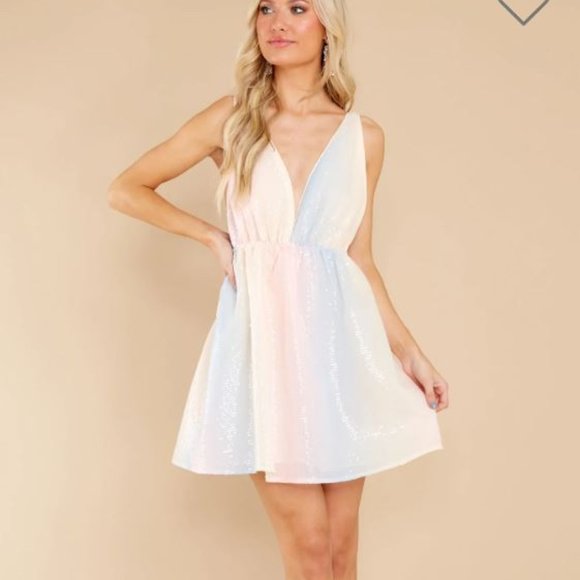 Red Dress Boutique Dresses & Skirts - Red Dress Boutique Pink Multi Sequin Dress